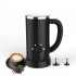 Electric Milk Frother Automatic Stainless Steel Electric Cold Hot Frothing Foamer Chocolate Coffee Mixer White