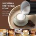 Electric Milk Frother Automatic Stainless Steel Electric Cold Hot Frothing Foamer Chocolate Coffee Mixer White