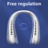 Electric Neck Fan 3 level Adjustable Usb Rechargeable Bladeless Mini Sports Fan Lightweight Cooling Fans white