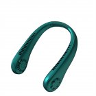 Electric Neck Fan 3-level Adjustable Usb Rechargeable Bladeless Mini Sports Fan Lightweight Cooling Fans green