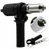 Electric Rivet Nut Gun Adapter Professional Cordless Power Drill Tool Kit For Automobile Manufacturing Production as shown