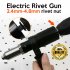 Electric Rivet Nut Gun Adapter Professional Cordless Power Drill Tool Kit For Automobile Manufacturing Production as shown