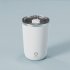 Electric Rotating Self Stirring Coffee Mug 304 Stainless Steel Rechargeable Automatic Mixing Cup For Home Office Travel White