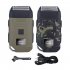 Electric Shaver Reciprocating Double Headed Beard Trimmer USB Rechargeable LCD Shaving Machine Army Green