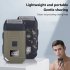 Electric Shaver Reciprocating Double Headed Beard Trimmer USB Rechargeable LCD Shaving Machine Army Green