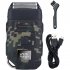 Electric Shaver Reciprocating Double Headed Beard Trimmer USB Rechargeable LCD Shaving Machine Army Green