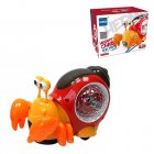 Electric Snail Toy Universal Shaking Head Snail With Music Light Projection Interaction Toys For Boys Girls Gifts red hermit crab