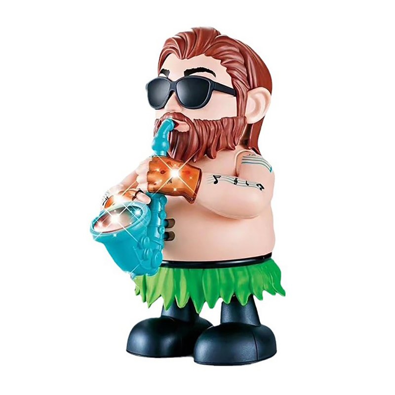 Electric Swinging Saxophonist Figure Toy Children Fun Musical Player Sensory Dancing Toys With Light Music For Boys Girls Birthday Gifts as shown with screwdriver