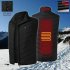 Electric Vest Heated Jacket USB Thermal Warm Heated Pad Winter Body Warmer black XXXL