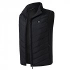 Electric Vest Heated Jacket USB Thermal Warm Heated Pad Winter Body Warmer black_4XL