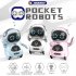 Electric Voice Smart Mini Pocket Robot with Light Music Multi functional Children Early Education Puzzle Toys Blue