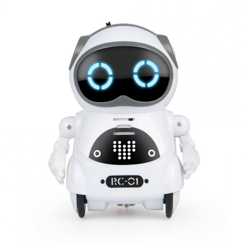 Electric Voice Smart Mini Pocket Robot with Light Music Kid Early Education Toy