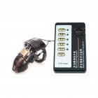 Electro Shock Chastity Cage Penis Sleeve Male Sex Toys Electric Cock Cage Cock Ring Chastity Device For Men CB6000 black