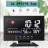 Electronic Alarm Clock Led Color Screen Temperature and Humidity Intelligent Voice Control Weather Forecast Clock Black host   USB 14 5 11 5 5cm