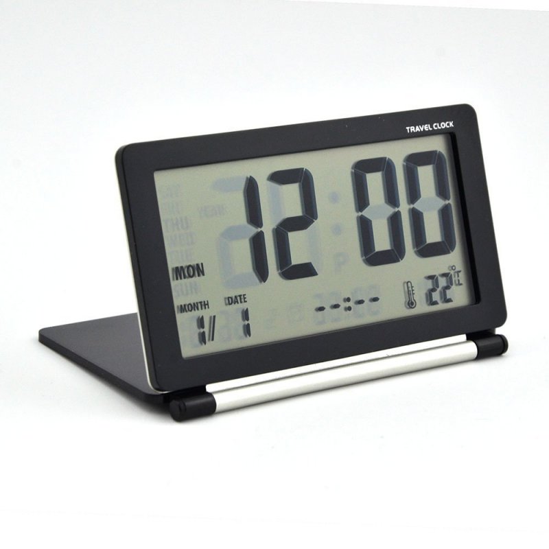 Electronic Alarm Clock Multifunction Silent LCD Digital Large Screen Travel Desk Alarm Clock