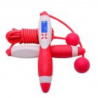 Electronic Digital Adult Skip Rope Calorie Consumption Professional Fitness Body Building Exercise Jumping Rope White Red