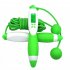 Electronic Digital Adult Skip Rope Calorie Consumption Professional Fitness Body Building Exercise Jumping Rope White and green