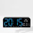 Electronic Digital Clock With 5 Modes Big Digits Sleep Button Voice Control Adjustable Brightness Table Clock For Office Living Room Bedroom School orange