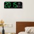 Electronic Digital Clock With 5 Modes Big Digits Sleep Button Voice Control Adjustable Brightness Table Clock For Office Living Room Bedroom School orange