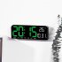 Electronic Digital Clock With 5 Modes Big Digits Sleep Button Voice Control Adjustable Brightness Table Clock For Office Living Room Bedroom School orange