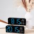 Electronic Digital Clock With 5 Modes Big Digits Sleep Button Voice Control Adjustable Brightness Table Clock For Office Living Room Bedroom School orange