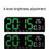 Electronic Digital Clock With 5 Modes Big Digits Sleep Button Voice Control Adjustable Brightness Table Clock For Office Living Room Bedroom School orange