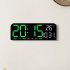 Electronic Digital Clock With 5 Modes Big Digits Sleep Button Voice Control Adjustable Brightness Table Clock For Office Living Room Bedroom School orange