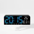 Electronic Digital Clock With 5 Modes Big Digits Sleep Button Voice Control Adjustable Brightness Table Clock For Office Living Room Bedroom School orange