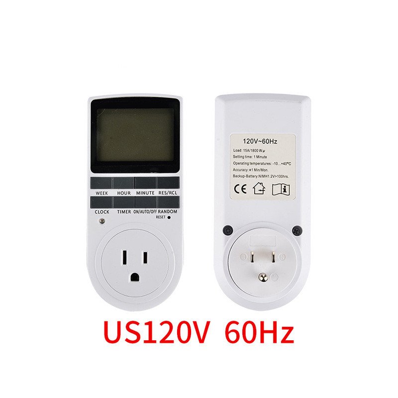 110v-230V Timer Socket Digital LCD Energy-saving Switch EU//US//UK Power Plug b