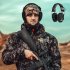 Electronic Ear Protection Earmuffs Noise Reduction Ultra Thin Hearing Protector Muffs NRR 23dB Sand Color