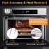 Electronic Food Thermometer High precision Intelligent Large Screen Digital Temperature Meter With Probes black