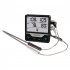Electronic Food Thermometer High precision Intelligent Large Screen Digital Temperature Meter With Probes black