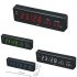 Electronic LED Digital Wall Clock with Temperature Humidity Display Home Clocks European Plug red