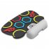 Electronic Roll Up Drum Dual Speaker Rechargeable Practice Pad Digital Drum with Portable Folding Pedal White
