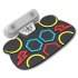 Electronic Roll Up Drum Dual Speaker Rechargeable Practice Pad Digital Drum with Portable Folding Pedal White