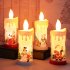 Electronic Simulation Candle  Light Led Candle Santa Claus Snowman Decoration Night Light Type B Snowman