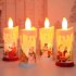 Electronic Simulation Candle  Light Led Candle Santa Claus Snowman Decoration Night Light Type B santa claus