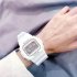 Electronic Watch Small Daisy Luminous Silicone Led Watch Watch white