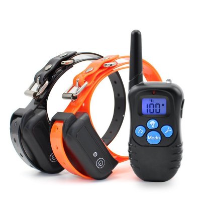 Продайте Promo Dog Trainer Collar - Регулируемый размер воротника, 2 ресивера для воротника, 300-метровый диапазон, водонепроницаемый, 300mAh аккумулятор, 3 режима предупреждения