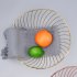 Electroplated Iron Wire Fruit Basket Snack Storage  Holder Household Tableware Rose gold default