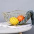 Electroplated Iron Wire Fruit Basket Snack Storage  Holder Household Tableware Golden default