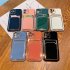Electroplating Wallet Stand Holder Phone Cover Protective Phone Case For Iphone Series Dark green iphone12