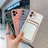 Electroplating Wallet Stand Holder Phone Cover Protective Phone Case For Iphone Series Dark green iphone12 pro