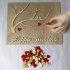 Elegant 3D Wooden Heart Tree with 2 Birds Wedding Guest Book Sign Board Wedding Decorations