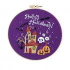 Embroidery Kit Halloween Pattern Series Matching Embroidery Thread Needles Instruction Manuals For Craft Lover CX0854