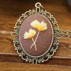 Embroidery  Pendant  Kit Embroidered  Pendant Necklace With Needle Thread For Diy Art Crafts 1  30 40mm