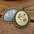Embroidery  Pendant  Kit Embroidered  Pendant Necklace With Needle Thread For Diy Art Crafts 2  30 40mm