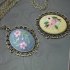 Embroidery  Pendant  Kit Embroidered  Pendant Necklace With Needle Thread For Diy Art Crafts 8  30 40mm