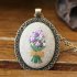 Embroidery  Pendant  Kit Embroidered  Pendant Necklace With Needle Thread For Diy Art Crafts 6  30 40mm