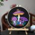 Embroidery Starter Kit With Embroidery Hoops Scissors Needle Threader Colorful Mushrooms Pattern Cross Stitch Starter Kits 4 piece set